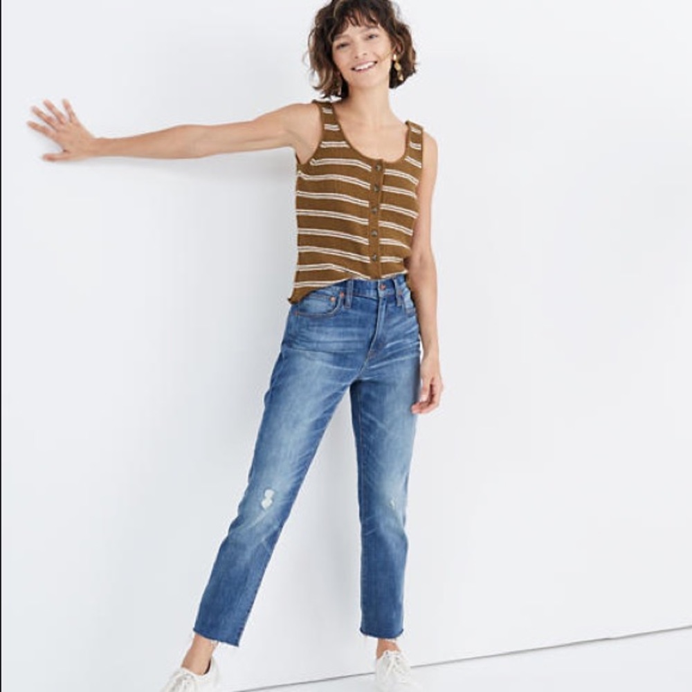 Madewell High Rise Slim Crop Boyjean